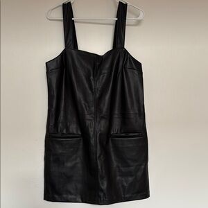 Abercrombie & Fitch Black Faux Leather Mini Dress